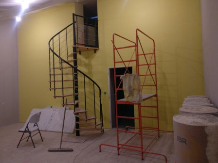 Partie centrale avec l'escalier vers les combles